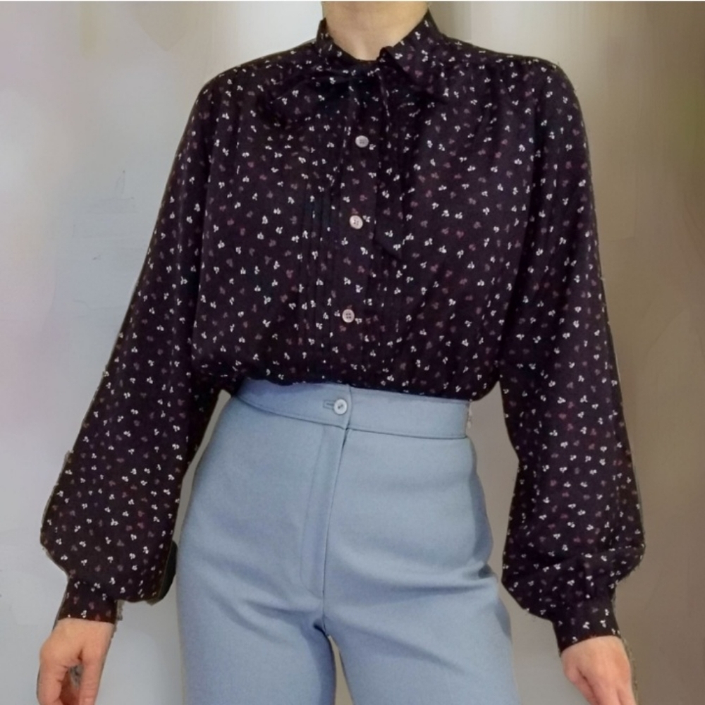 Vtg Evan Picone Blouse - Picture 5 of 13